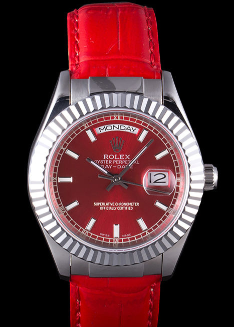 rolex red leather strap